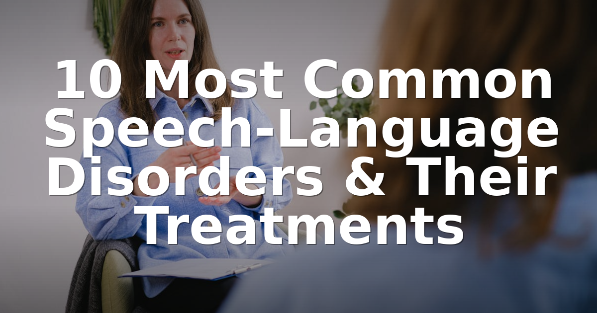 Language Diorders 10 Most Common Speech-Language Disorders & Treatments – SpeechPathology ...