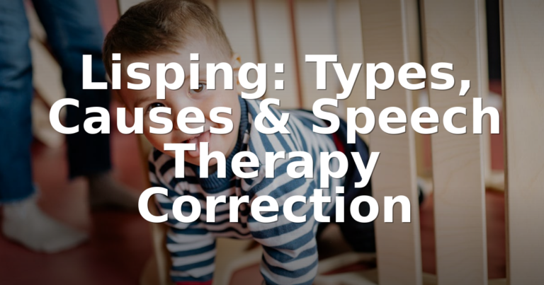 Types of Lisps: Causes, Diagnosis & Speech Therapy Fixes