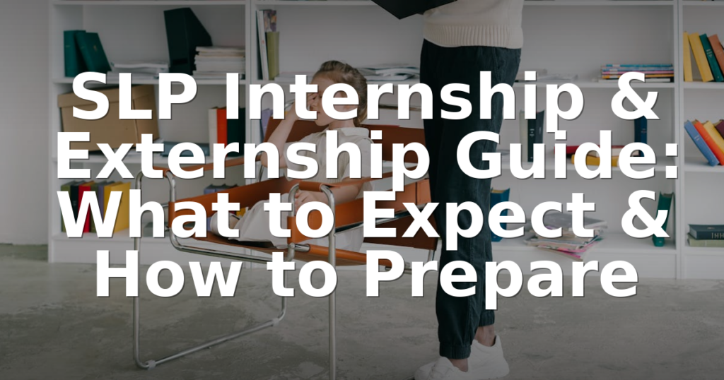 SLP Internship & Externship Guide: What to Expect & How to Prepare