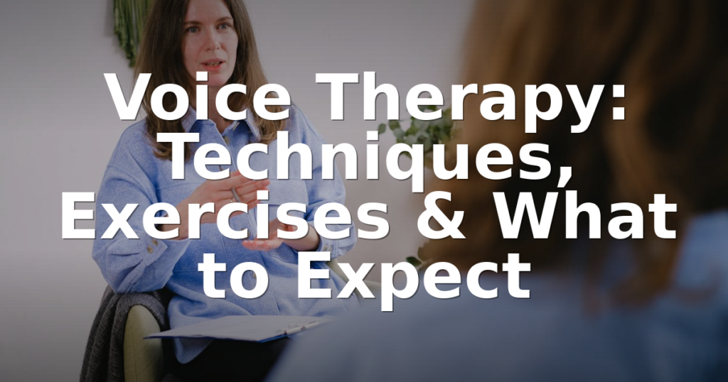 Voice Therapy: Techniques, Exercises & What to Expect