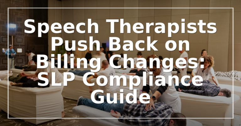 Speech Therapy Billing Changes 2026: SLP Compliance Guide