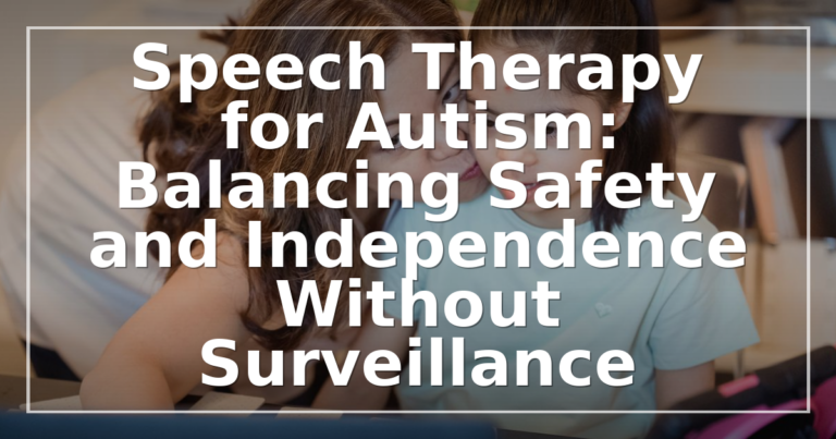 Speech Therapy & Autism Safety: AAC Without Surveillance