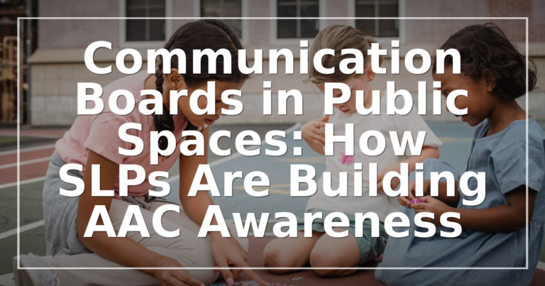 Communication Boards in Public Spaces: An SLP Guide